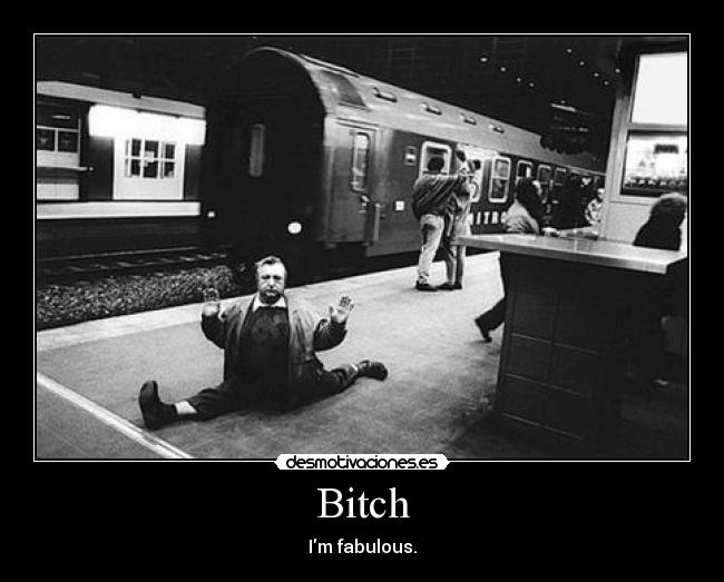 Bitch - Im fabulous.