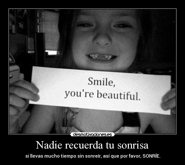Nadie recuerda tu sonrisa - 