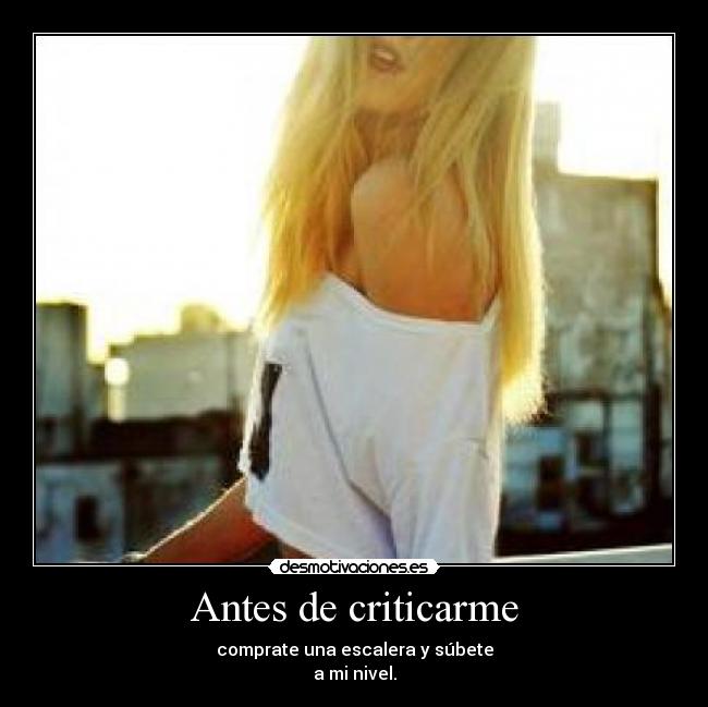 Antes de criticarme - 