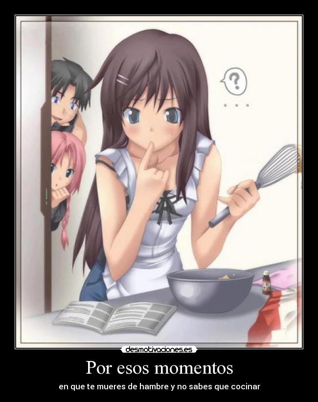 carteles cocina anime realidad comida ummm desmotivaciones