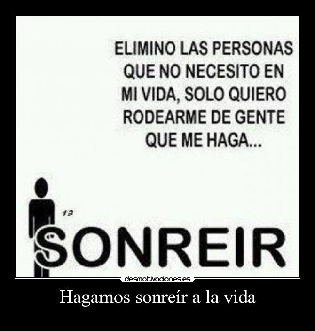 Hagamos sonreír a la vida -