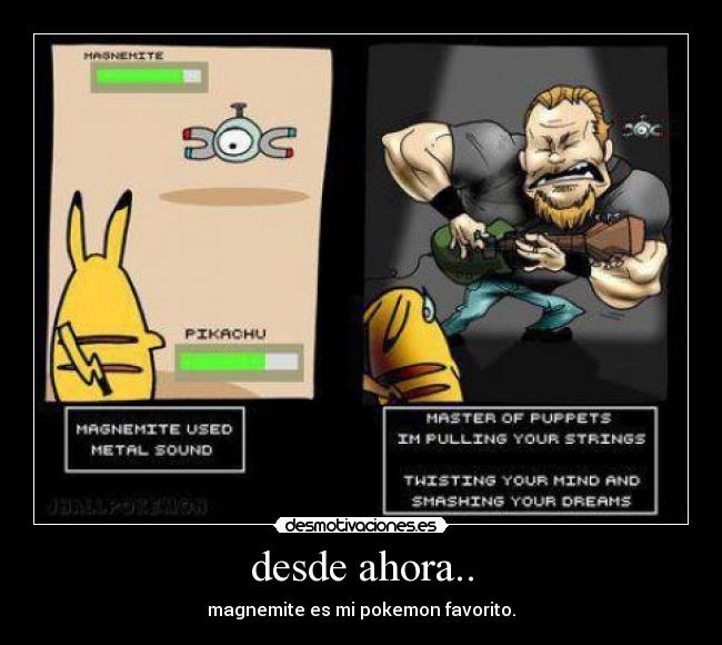 carteles james hetfield master puppets magnemite pikachu pokemon master puppets metallica vieja desmotivaciones