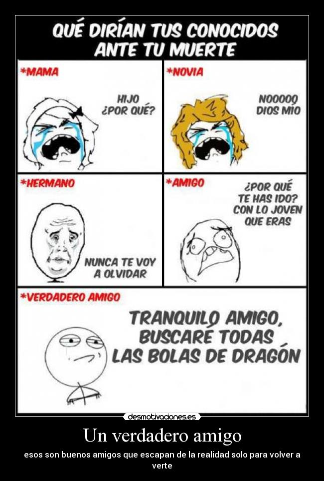 Un verdadero amigo - esos son buenos amigos que escapan de la realidad solo para volver a verte
