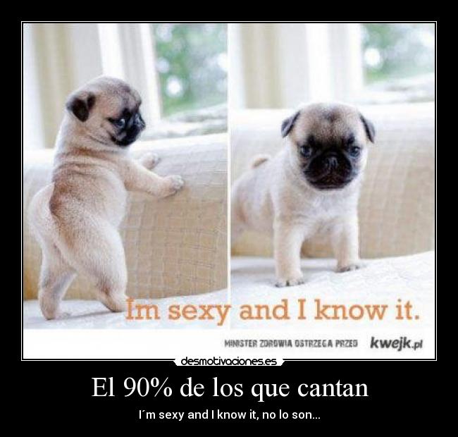 El 90% de los que cantan - I´m sexy and I know it, no lo son...