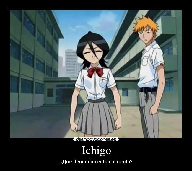 Ichigo - ¿Que demonios estas mirando?