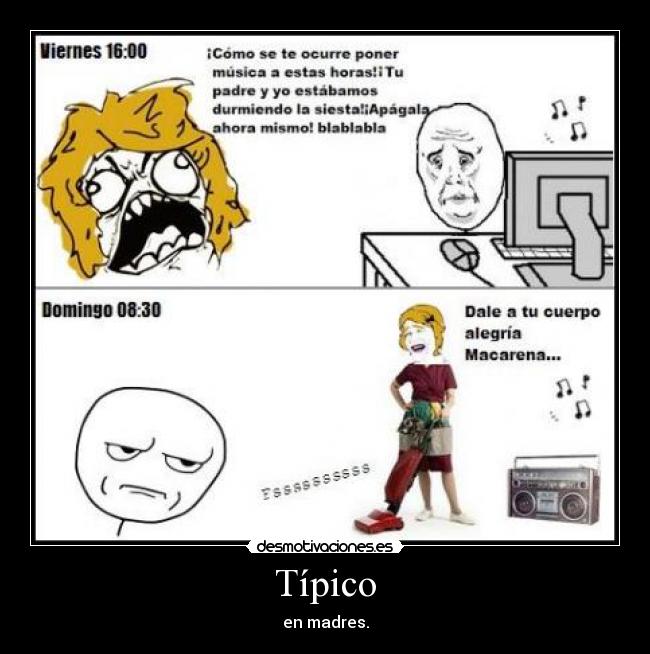 Típico - en madres.