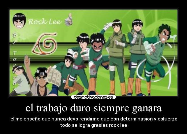 carteles trabajo rock lee desmotivaciones