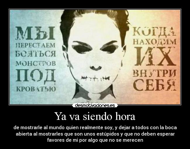 Ya va siendo hora -