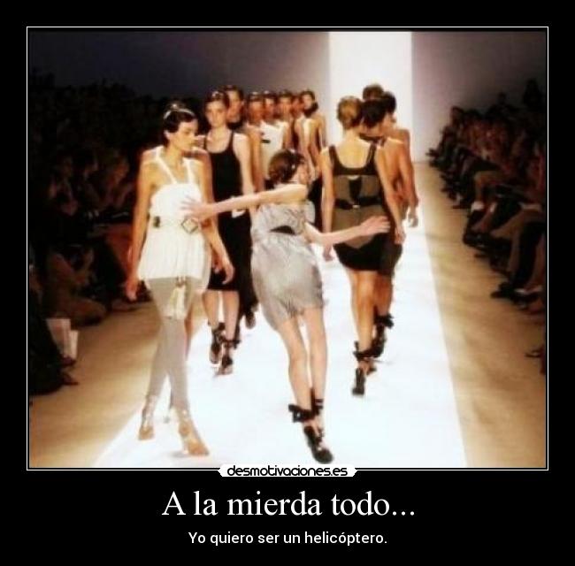 A la mierda todo... -