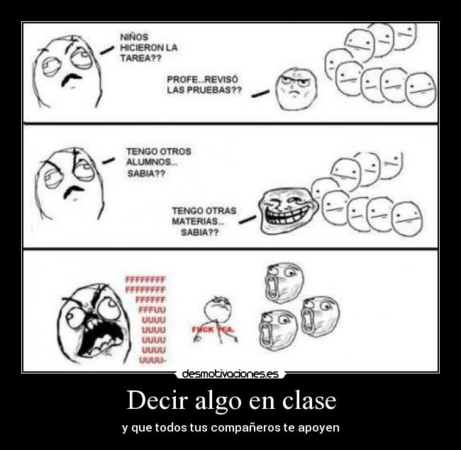 Decir algo en clase -