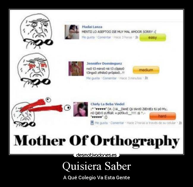 Quisiera Saber - A Qué Colegio Va Esta Gente