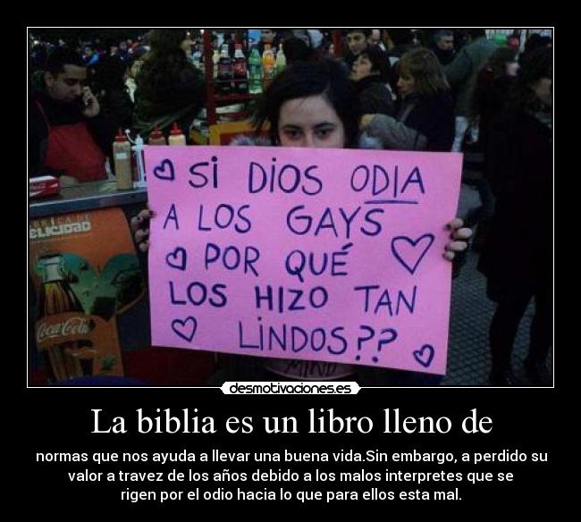 La biblia es un libro lleno de - 
