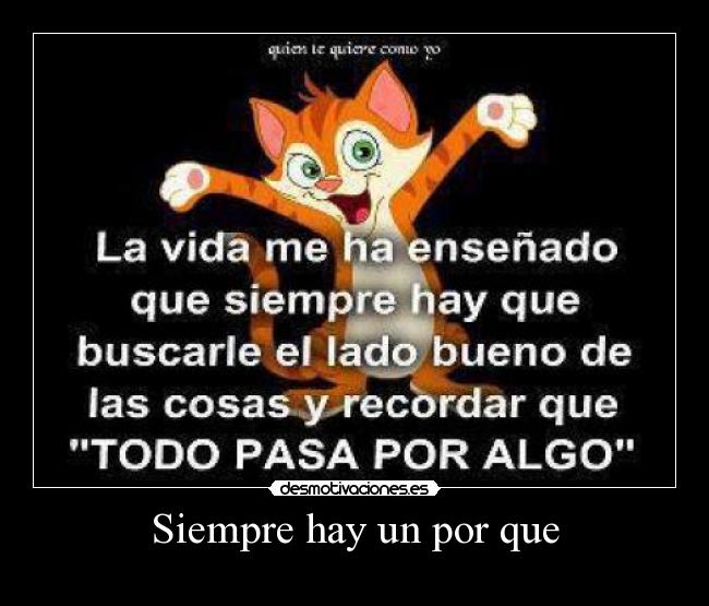 Siempre hay un por que -