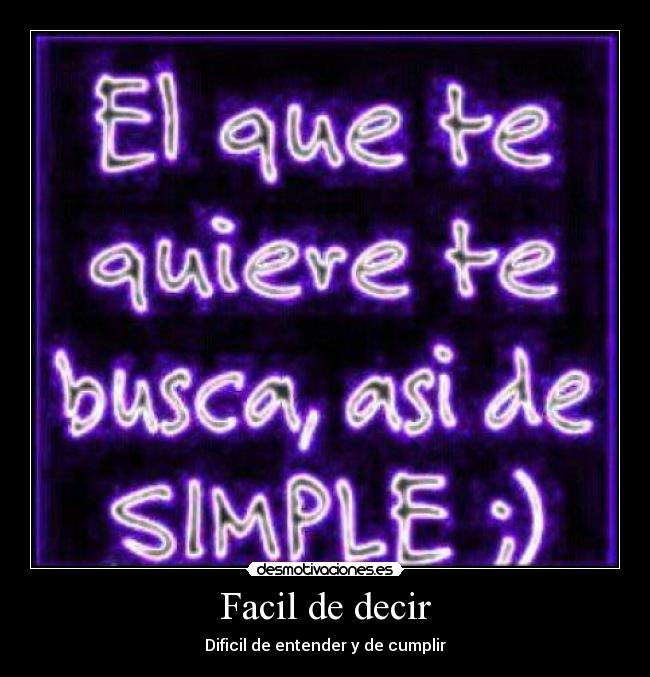 Facil de decir - 
