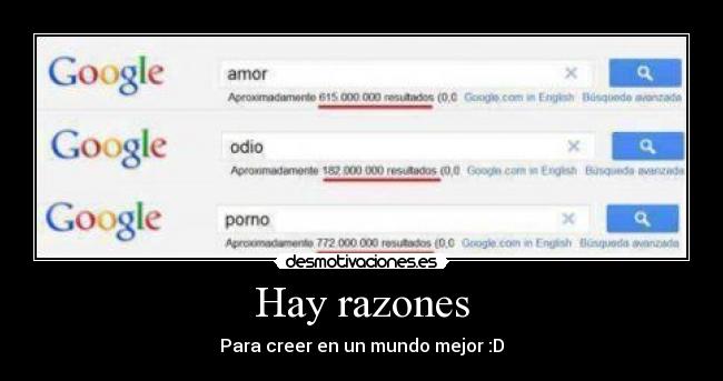Hay razones - Para creer en un mundo mejor :D