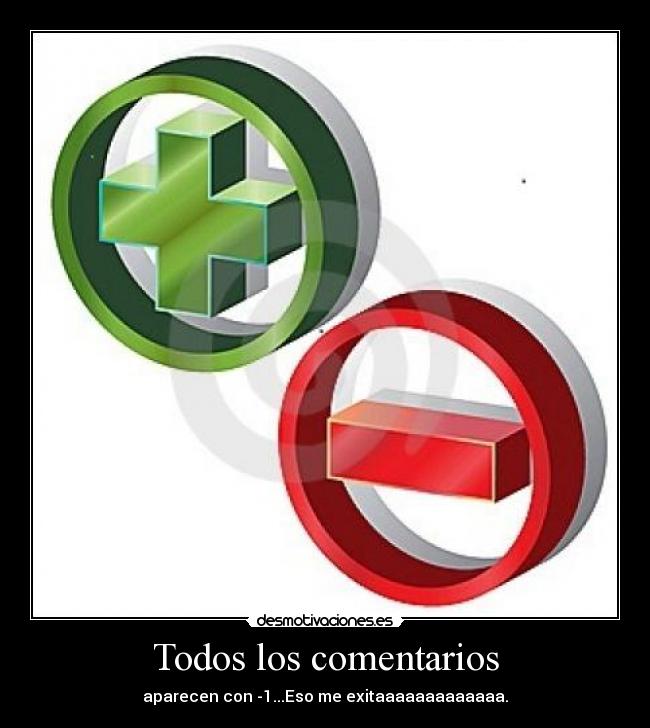 Todos los comentarios - aparecen con -1...Eso me exitaaaaaaaaaaaaa.