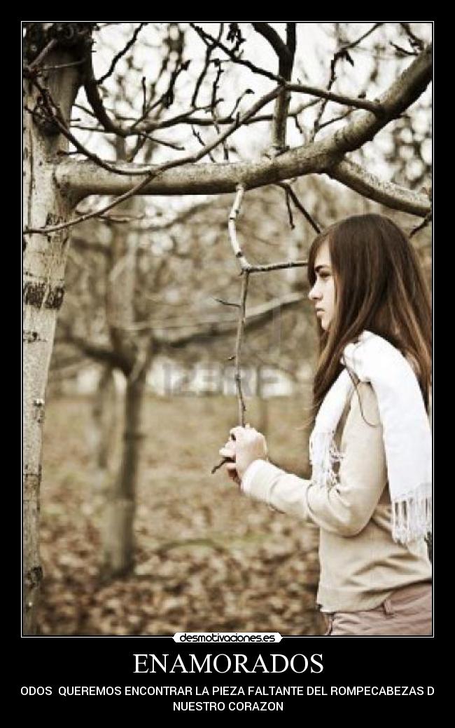 ENAMORADOS - TODOS  QUEREMOS ENCONTRAR LA PIEZA FALTANTE DEL ROMPECABEZAS DE
NUESTRO CORAZON