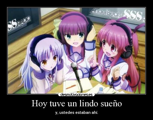 carteles anime angel beats yurippe kanade yui nyan perlithakawai desmotivaciones