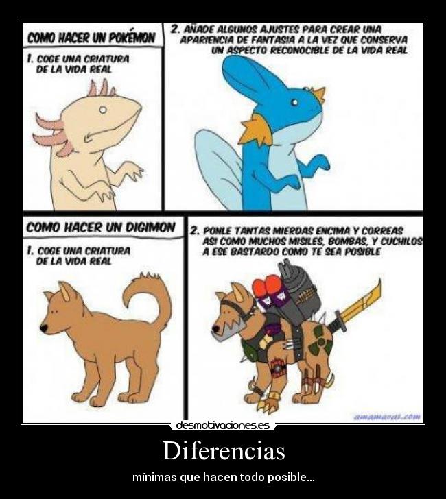 Diferencias - mínimas que hacen todo posible...