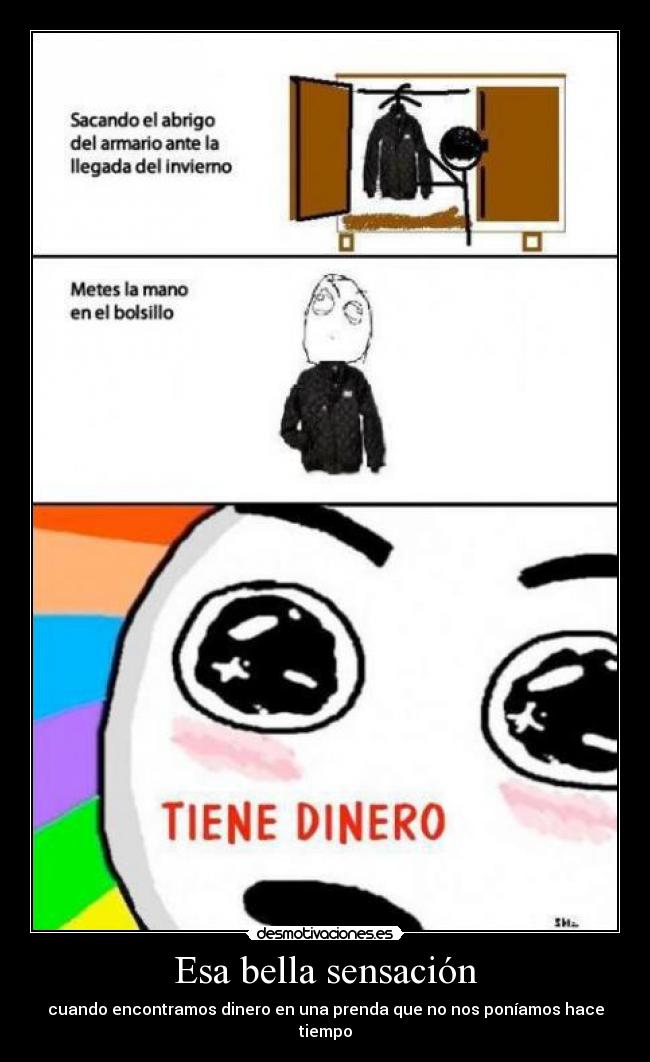 Esa bella sensación - cuando encontramos dinero en una prenda que no nos poníamos hace tiempo