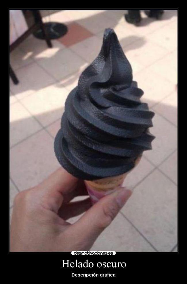Helado oscuro - Descripción grafica