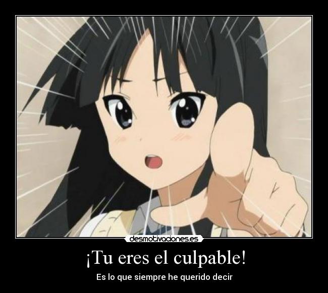¡Tu eres el culpable! -