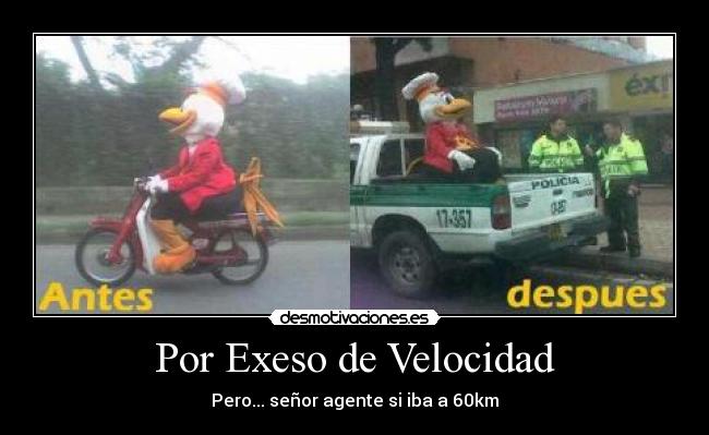 Por Exeso de Velocidad - Pero... señor agente si iba a 60km