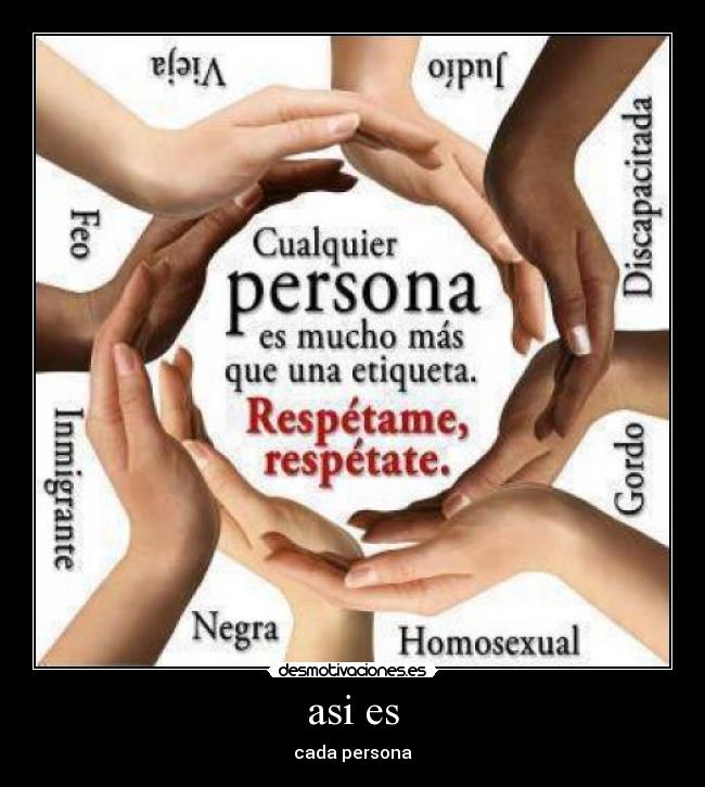 asi es - cada persona