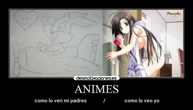 ANIMES - como lo ven mi padres              /                como lo veo yo