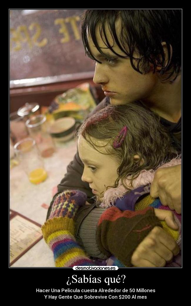 ¿Sabías qué? - Hacer Una Pelicula cuesta Alrededor de 50 Millones
Y Hay Gente Que Sobrevive Con $200 Al mes