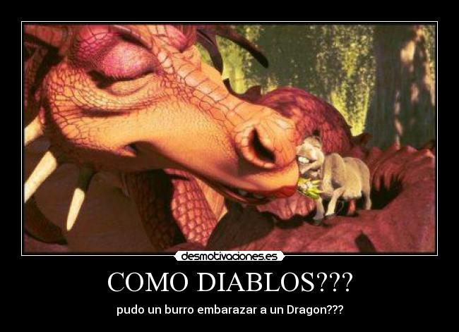 COMO DIABLOS??? - pudo un burro embarazar a un Dragon???