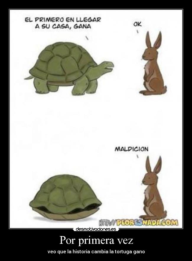 Por primera vez - veo que la historia cambia la tortuga gano