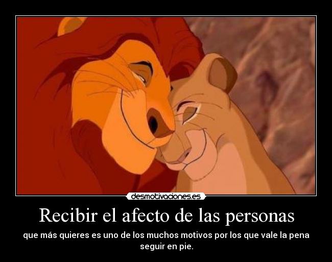 Recibir el afecto de las personas - 