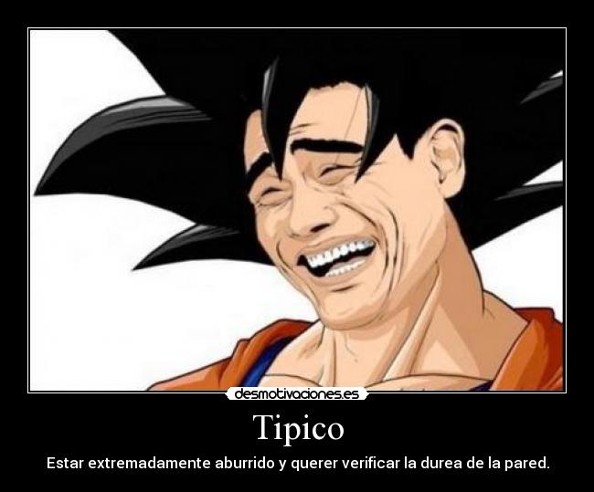 Tipico - Estar extremadamente aburrido y querer verificar la durea de la pared.