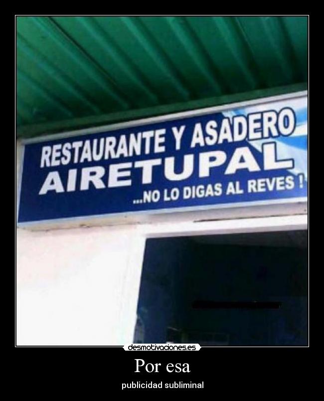 Por esa - publicidad subliminal