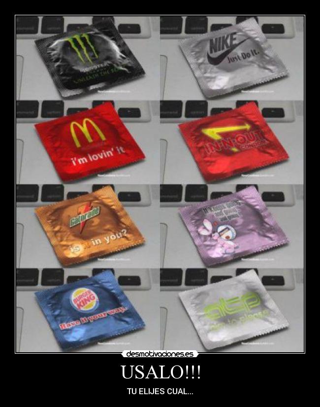 carteles condones para todos los gustos desmotivaciones