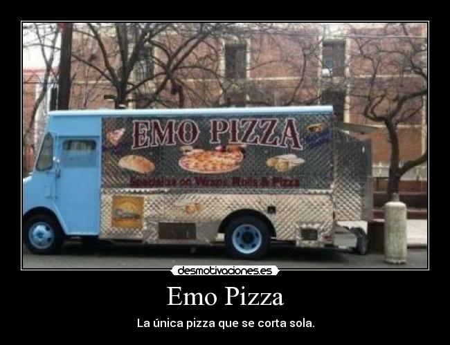 Emo Pizza - La única pizza que se corta sola.