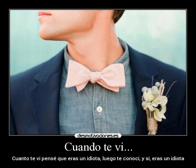 Cuando te vi... -
