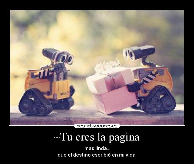 ~Tu eres la pagina - mas linda...
que el destino escribió en mi vida ♥