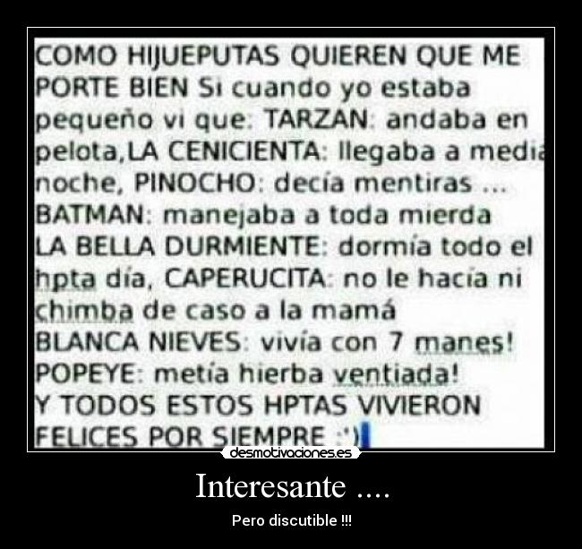 Interesante .... - Pero discutible !!!