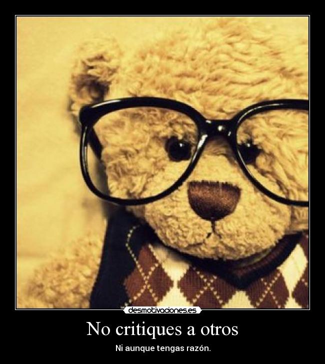 No critiques a otros - 