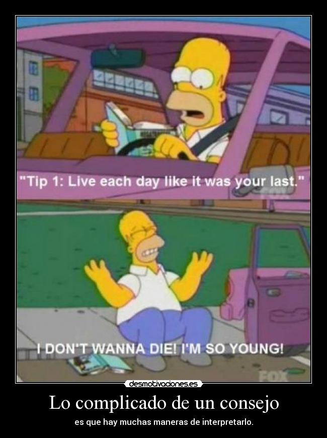 Lo complicado de un consejo - 