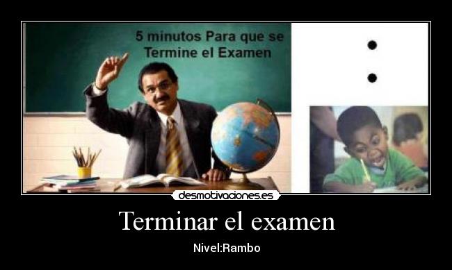 Terminar el examen - 