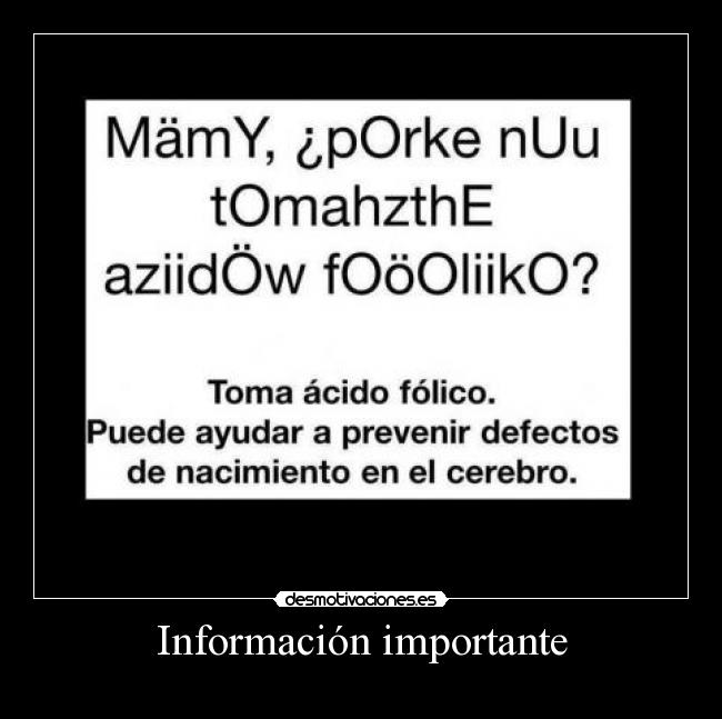 Información importante -