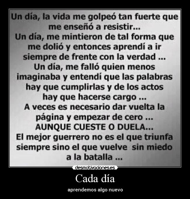 carteles cada dia aprendemos algo nuevo hay que salir adelante desmotivaciones