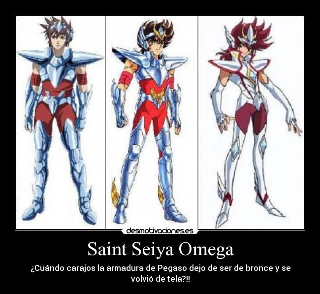 Saint Seiya Omega - ¿Cuándo carajos la armadura de Pegaso dejo de ser de bronce y se volvió de tela?!!