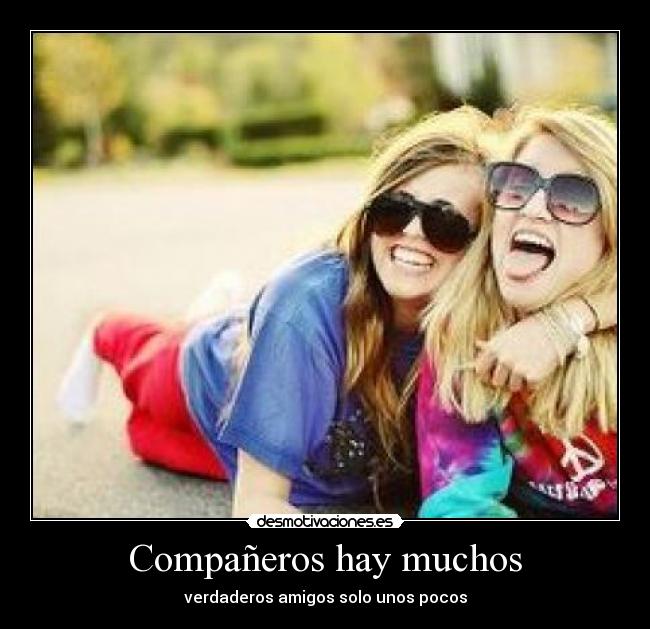 Compañeros hay muchos - verdaderos amigos solo unos pocos