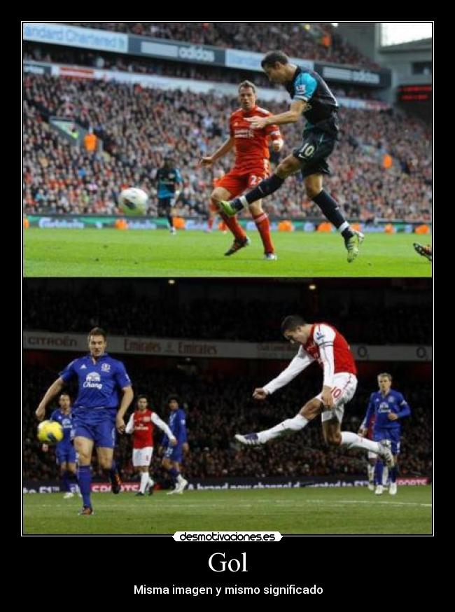 carteles arsenal gol rvp gunners desmotivaciones