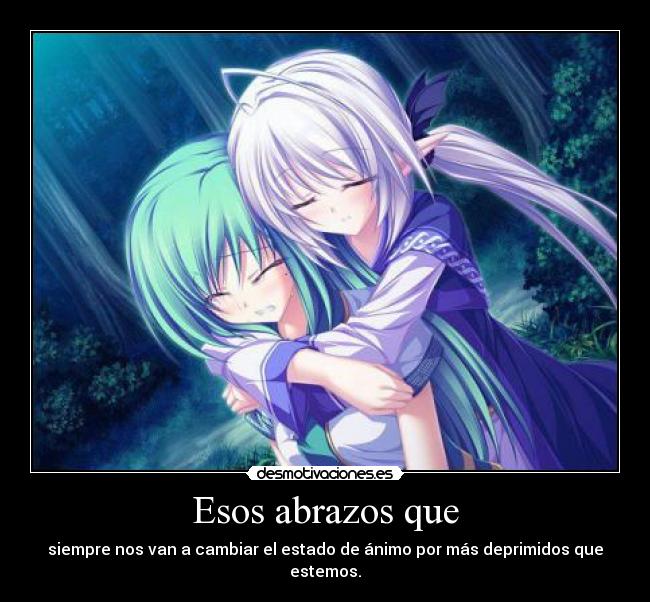 carteles abrazos anime perlithakawai desmotivaciones