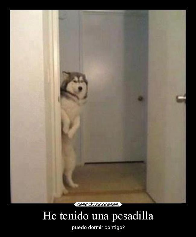 He tenido una pesadilla - puedo dormir contigo?